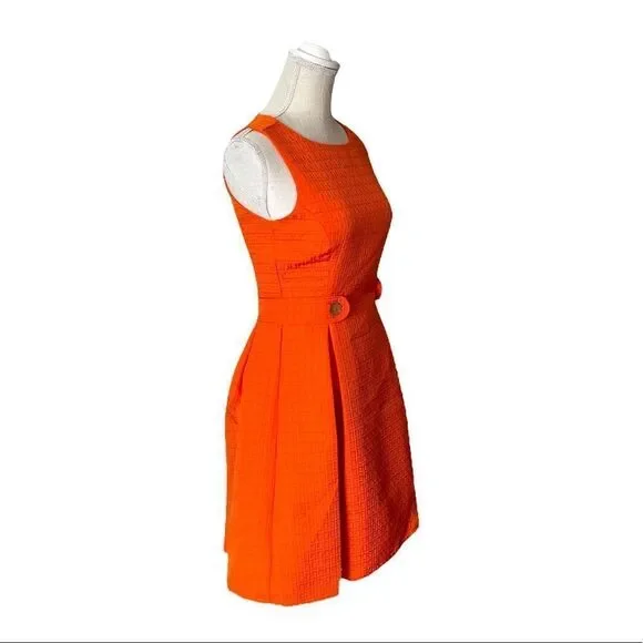 Modcloth So Sixties Textured Dress in Tangerine - Picture 7 of 16